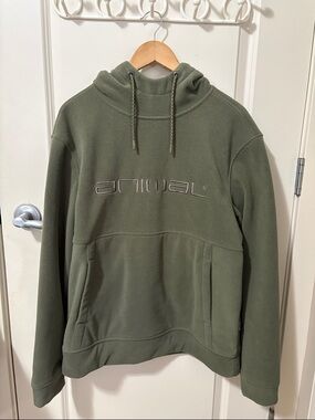 Animal Olive Green Pullover Fleece Hoodie